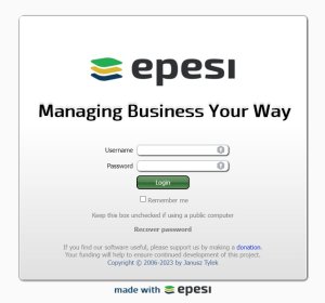 EpesiBIM Login Page