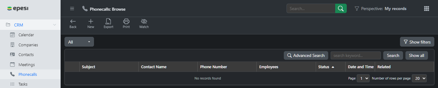 Phone Calls Module