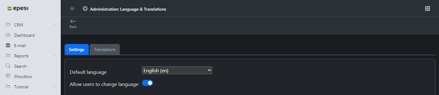 Translation Interface