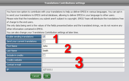 Contribution Settings