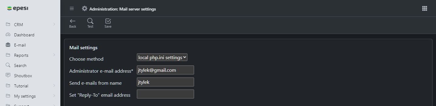Mail Settings