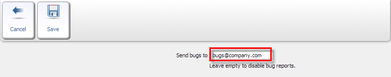 Bug Reports Receiving Address